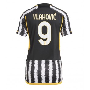 Juventus Dusan Vlahovic #9 kläder Kvinnor 2023-24 Hemmatröja Kortärmad